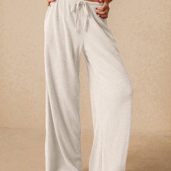 Apricot Casual Women's Wide Leg Low Rise Baggy Sweatpants - Picture 4 of 7